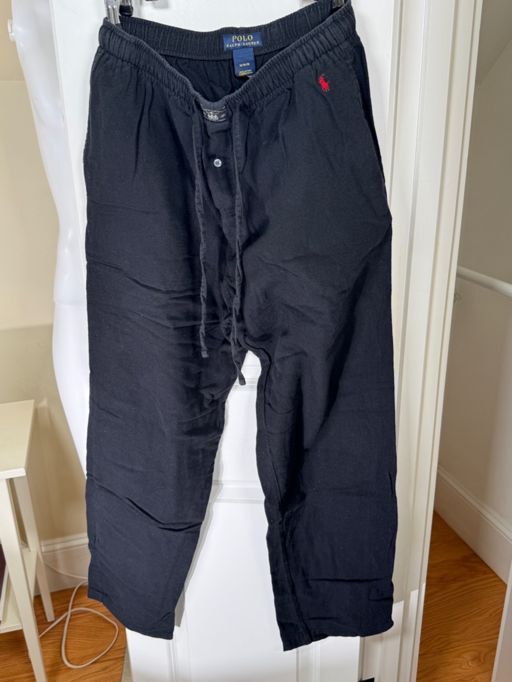Polo Ralph Lauren Pajama Pants Black M Cotton Lounge Sleepwear